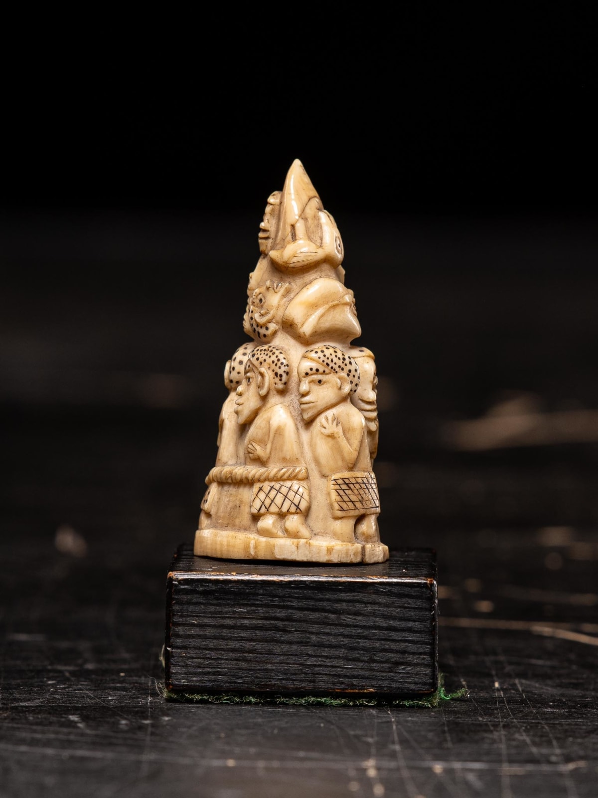 Tusk fragment carved in relief from the Kongo people of the Loango Region, DRC, 19-20th Century