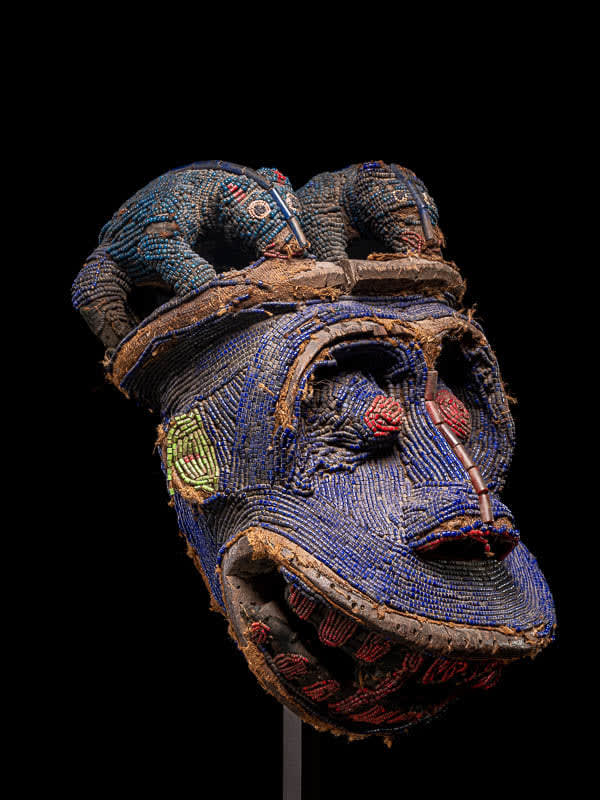Kekum Njang mask representing the King (Fon) , in the form of a gorilla . Kom People, Cameroon.. Certified by Jo De Buck and Tamara Northern., Early 20th Century