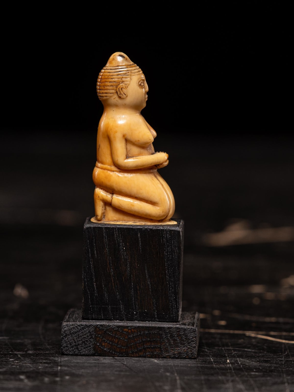 Female kneeled figure carved by the Kongo people of the Loango Region, DRC, 19-20th Century