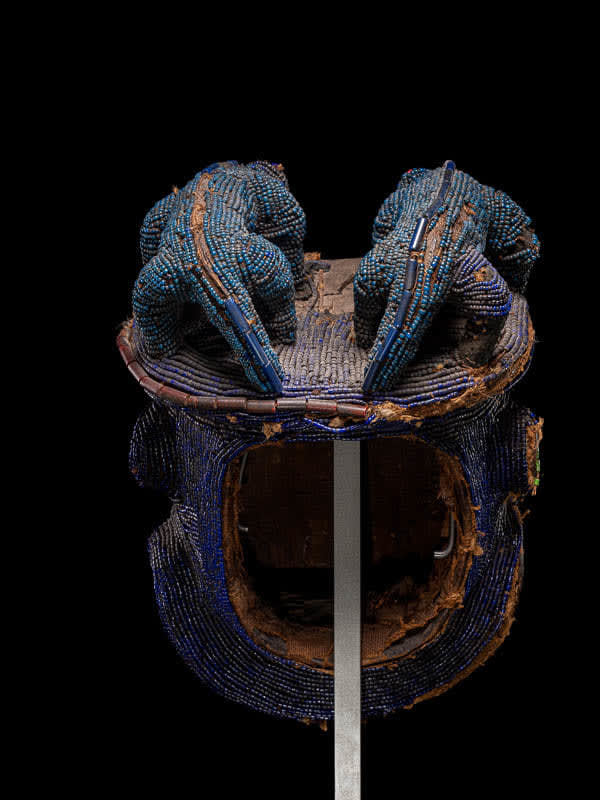 Kekum Njang mask representing the King (Fon) , in the form of a gorilla . Kom People, Cameroon.. Certified by Jo De Buck and Tamara Northern., Early 20th Century