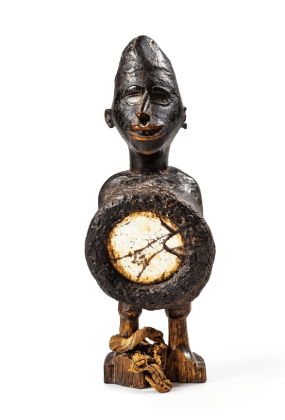 Yombe (DRC) Mirror Fetish exhibited at Anvers,Stadsfeestzaal,Tentoonstelling van Kongo-kunst,24/12/1937, 1st half 19th Century