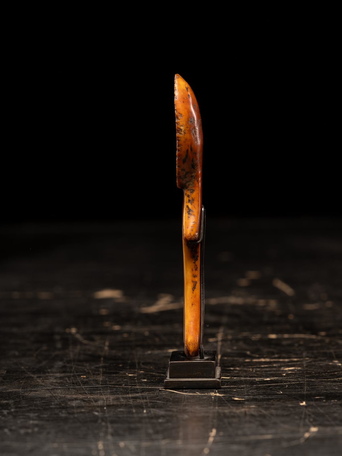 Lega ceremonial Spoon representing human abstract figure, 1st half 20th C