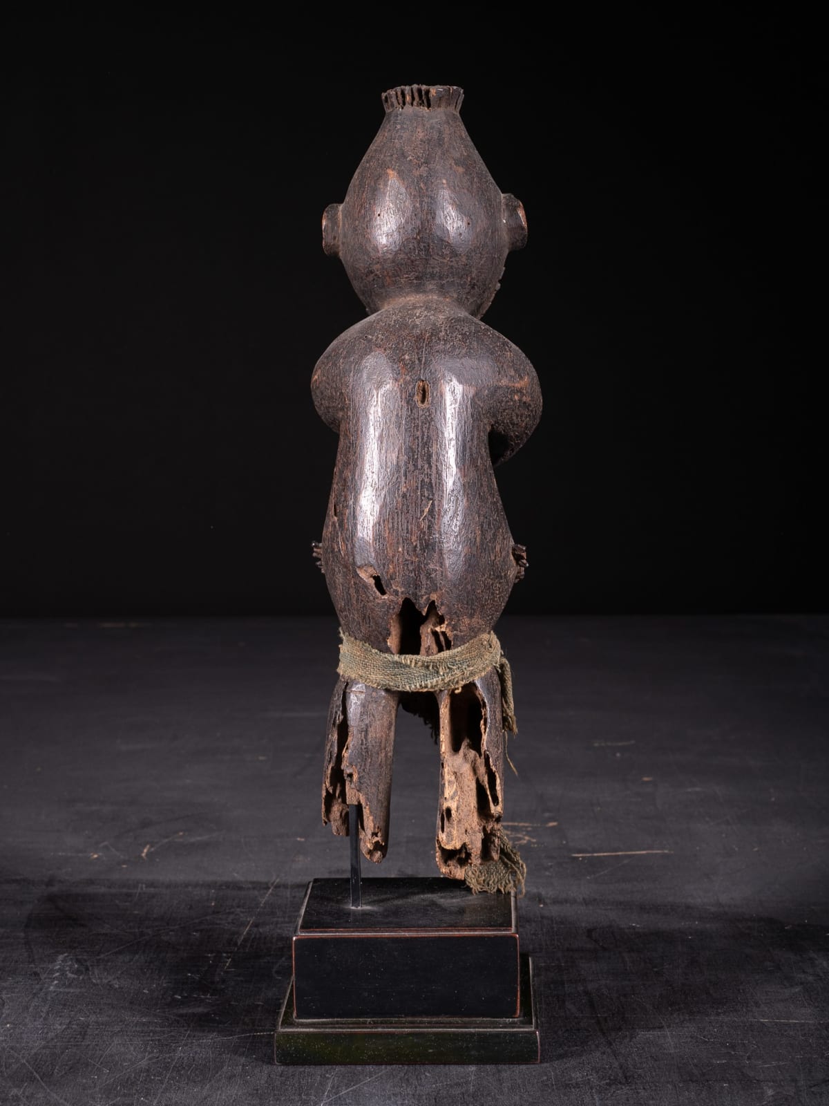 Male Guardian Tadep Figure with metal Pegs contouring face and body, Mambila People,Nigeria, first half 20th C
