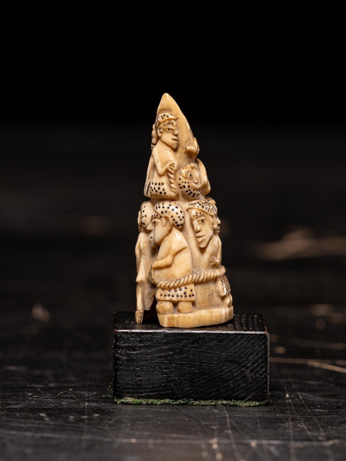 Tusk fragment carved in relief from the Kongo people of the Loango Region, DRC, 19-20th Century