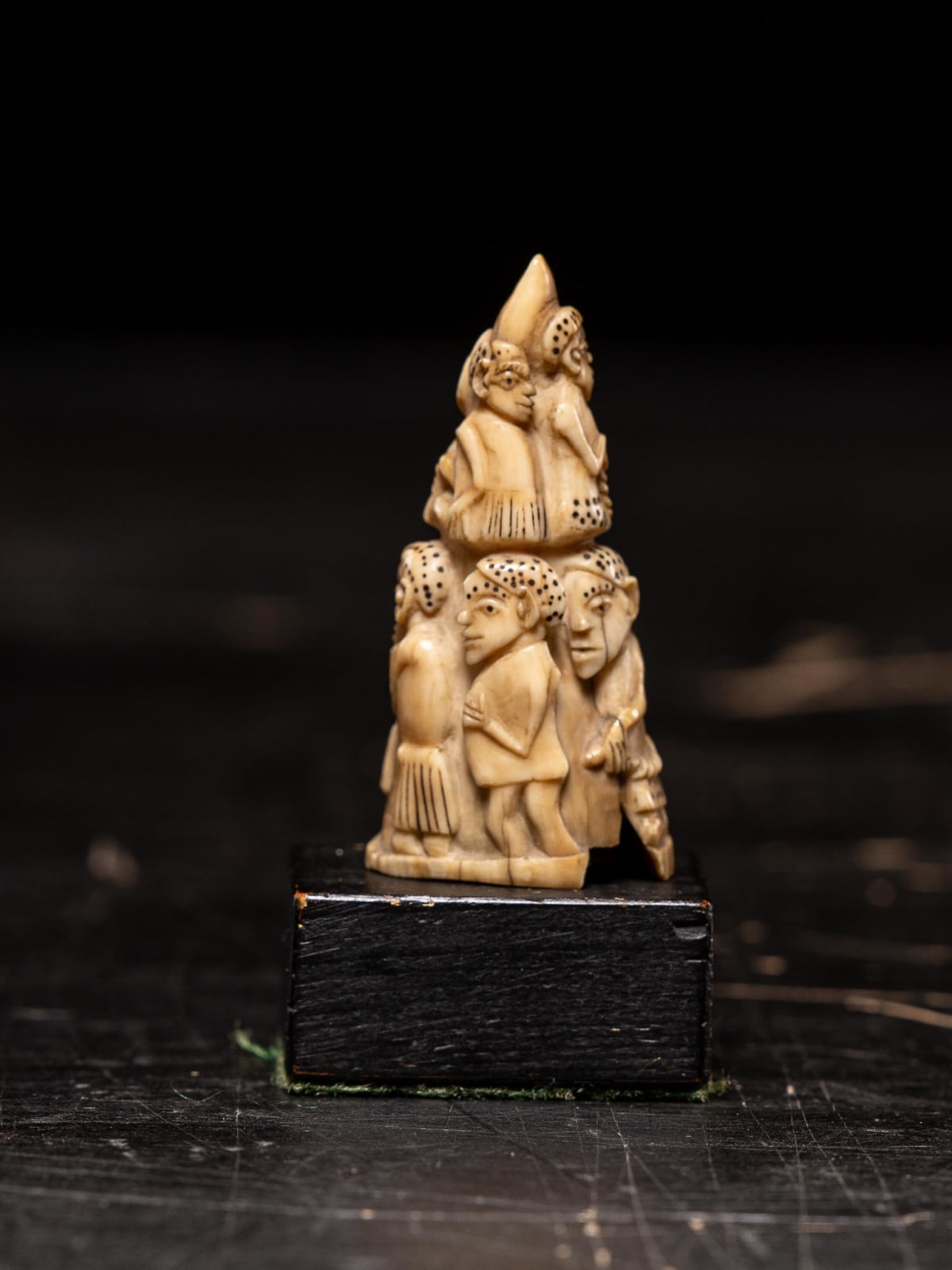 Tusk fragment carved in relief from the Kongo people of the Loango Region, DRC, 19-20th Century