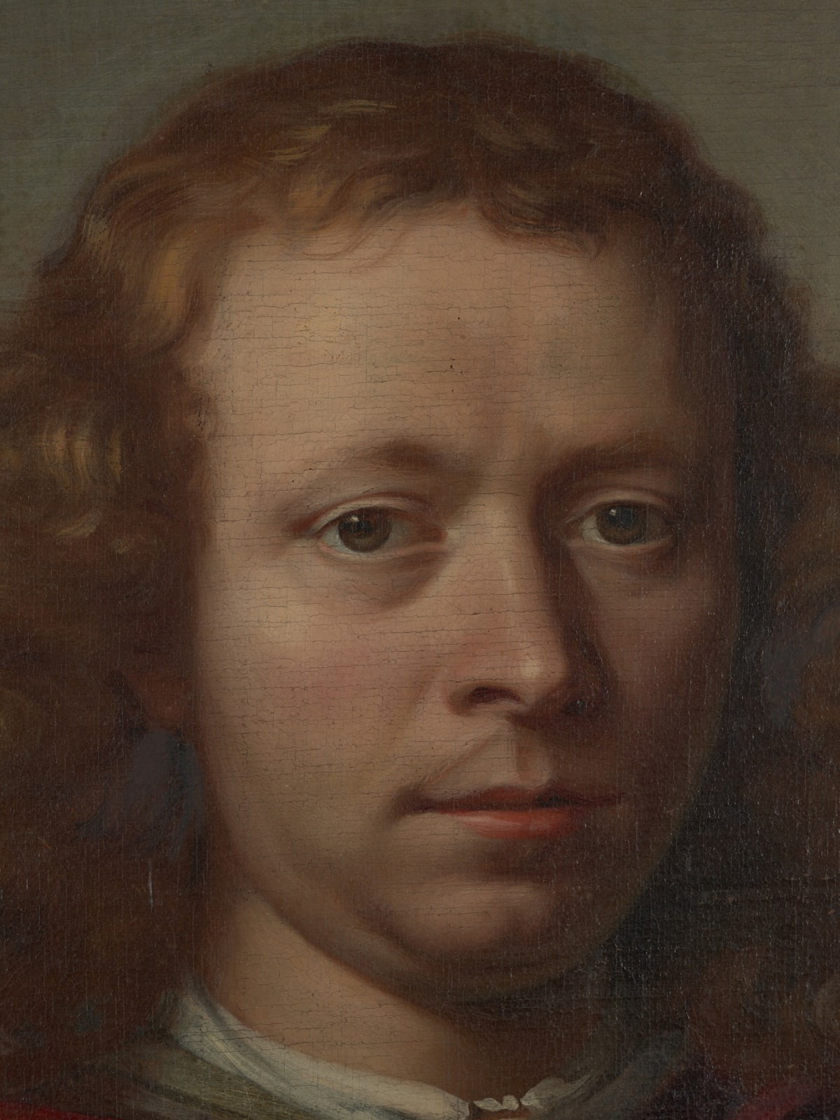 17th C Portrait of a Gentleman in three-quarter-length, Attr. to Nicolaes Maes (Dordrecht,1634-Amsterdam,1693) and Workshop,Oil on Canvas (marouflage),Framed, 17th C