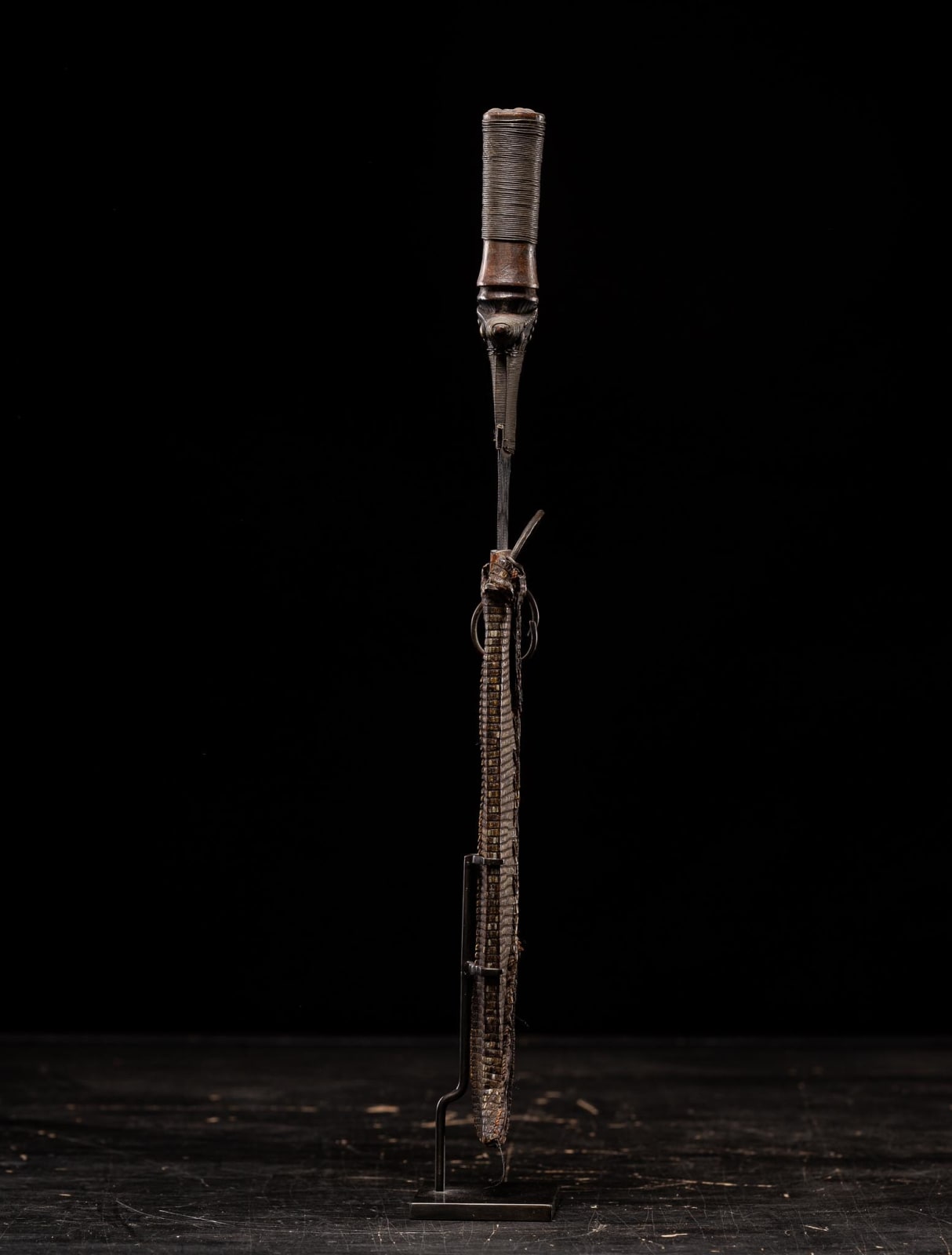 Fang Short Sword with wood and snakeskin Sheath, Gabon, 1st half 20th Century