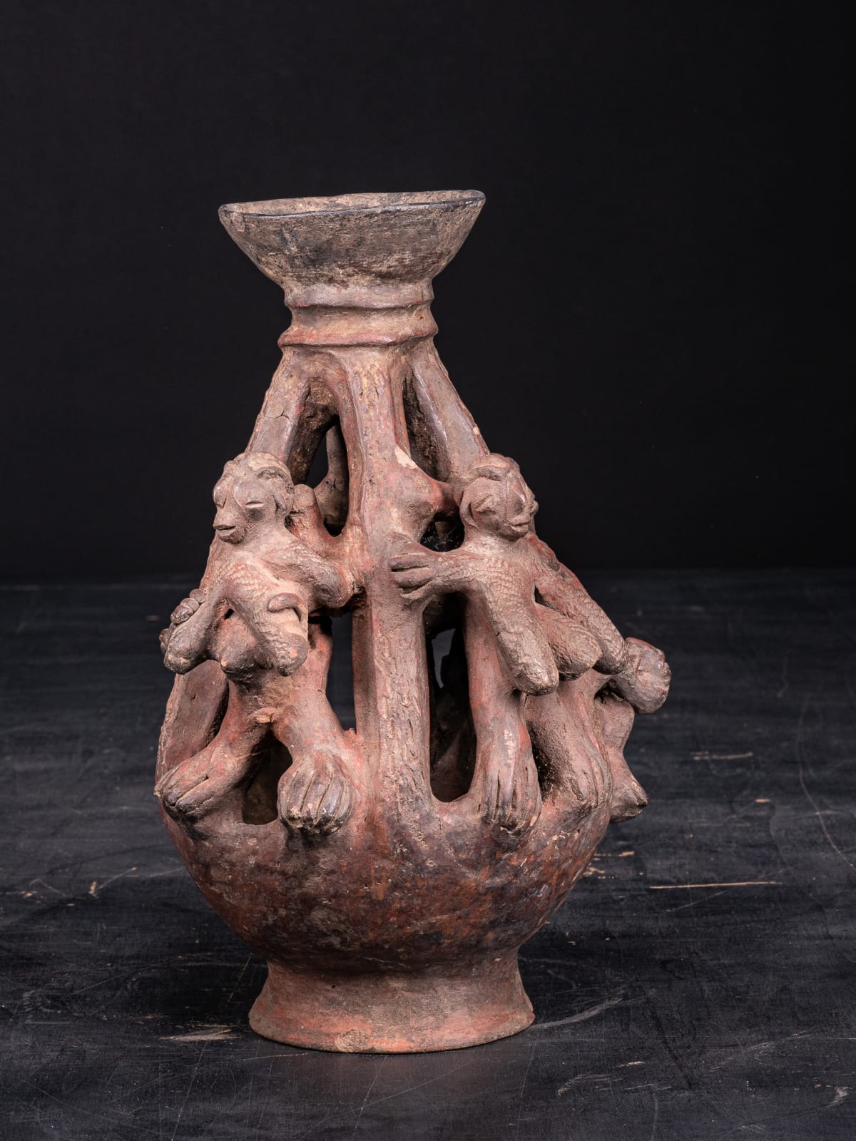 Bariba People,Benin.Rare Terracotta Ceremonial Altar Vessel., first half 20th C