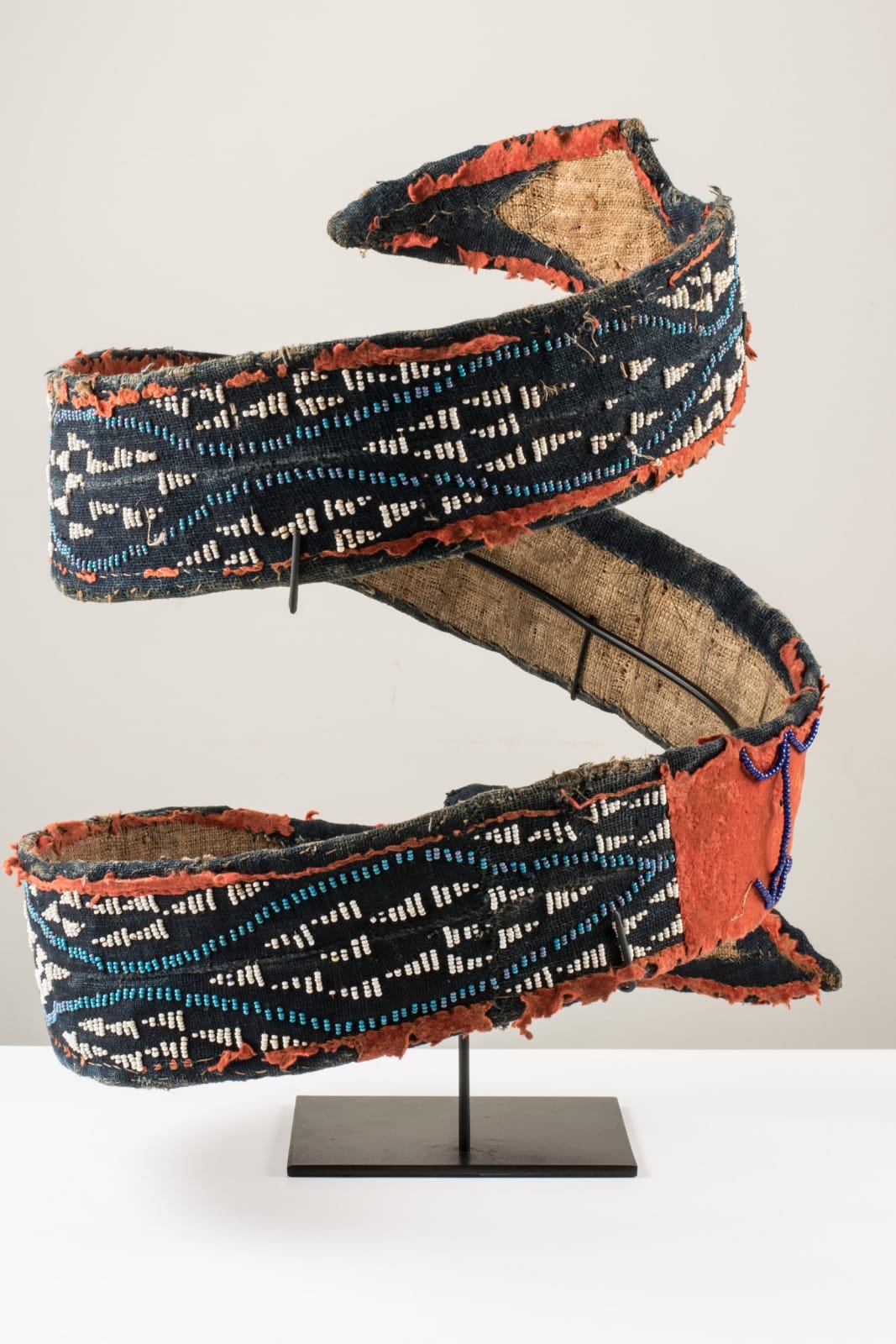 Beaded Double Headed Snake Belt, Grassland people, Cameroon, 1930's