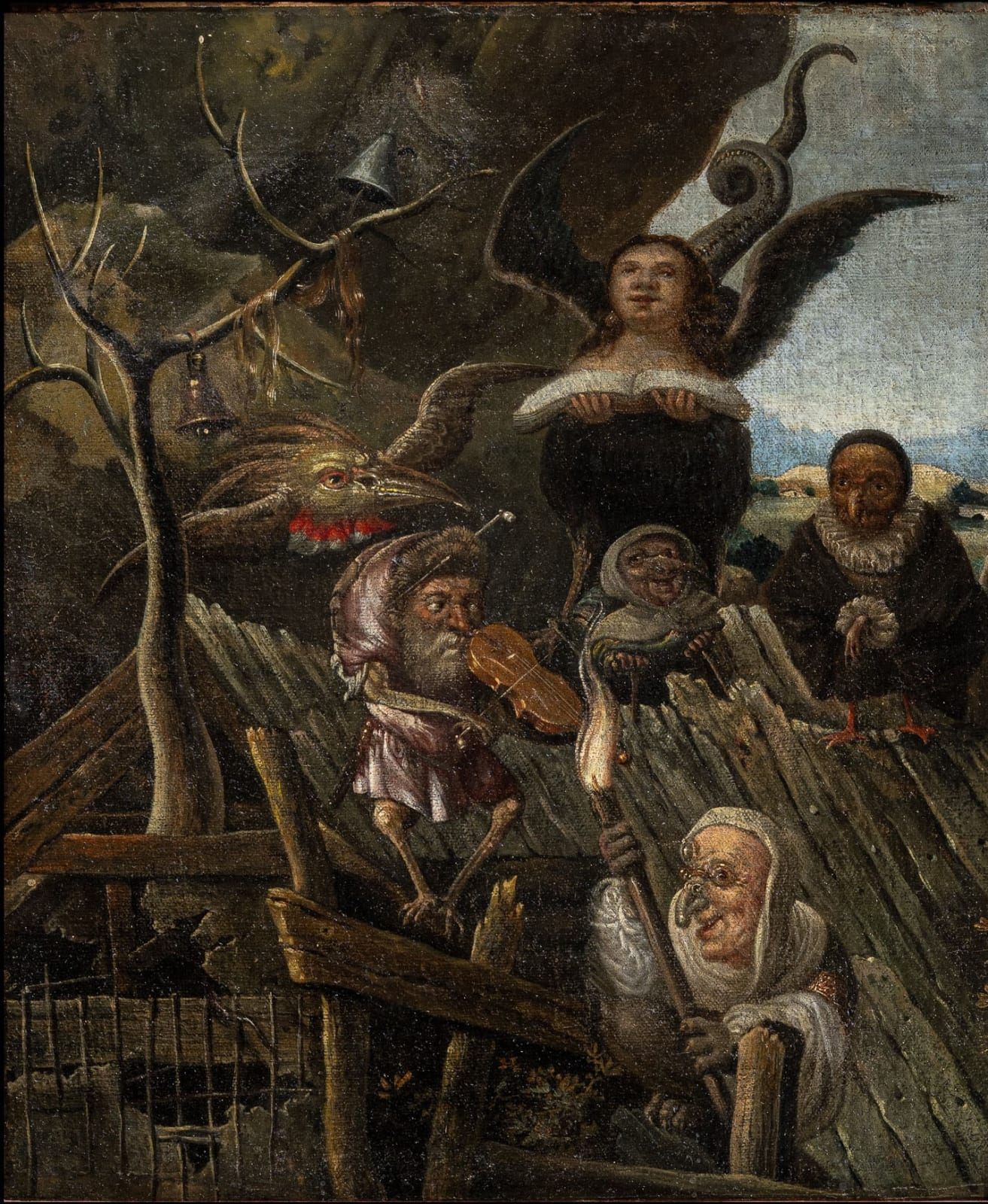 17th C representation of the Roof of Folly: An Allegory of the Fall, German School., 17th C