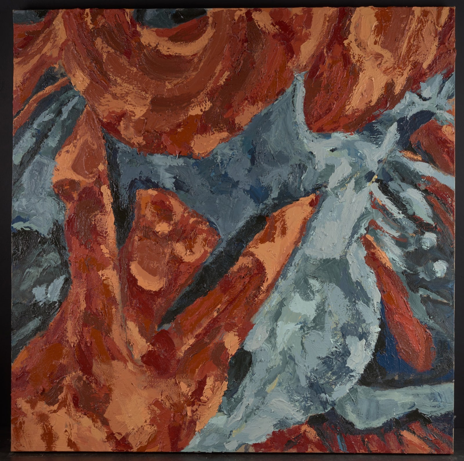 21st C., Expressionism, Animal Painting, Dominqiue Yee (1960- ), Auzoux's Troglodytes Gorilla's, Oil on Canvas, 120 x 120 cm , Signed and Dated 2014, 21th