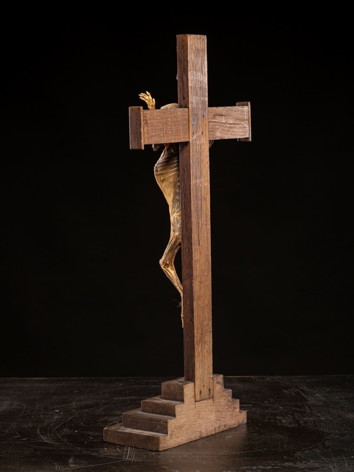 Mummified Primate on a Cross, Europe, 20th C