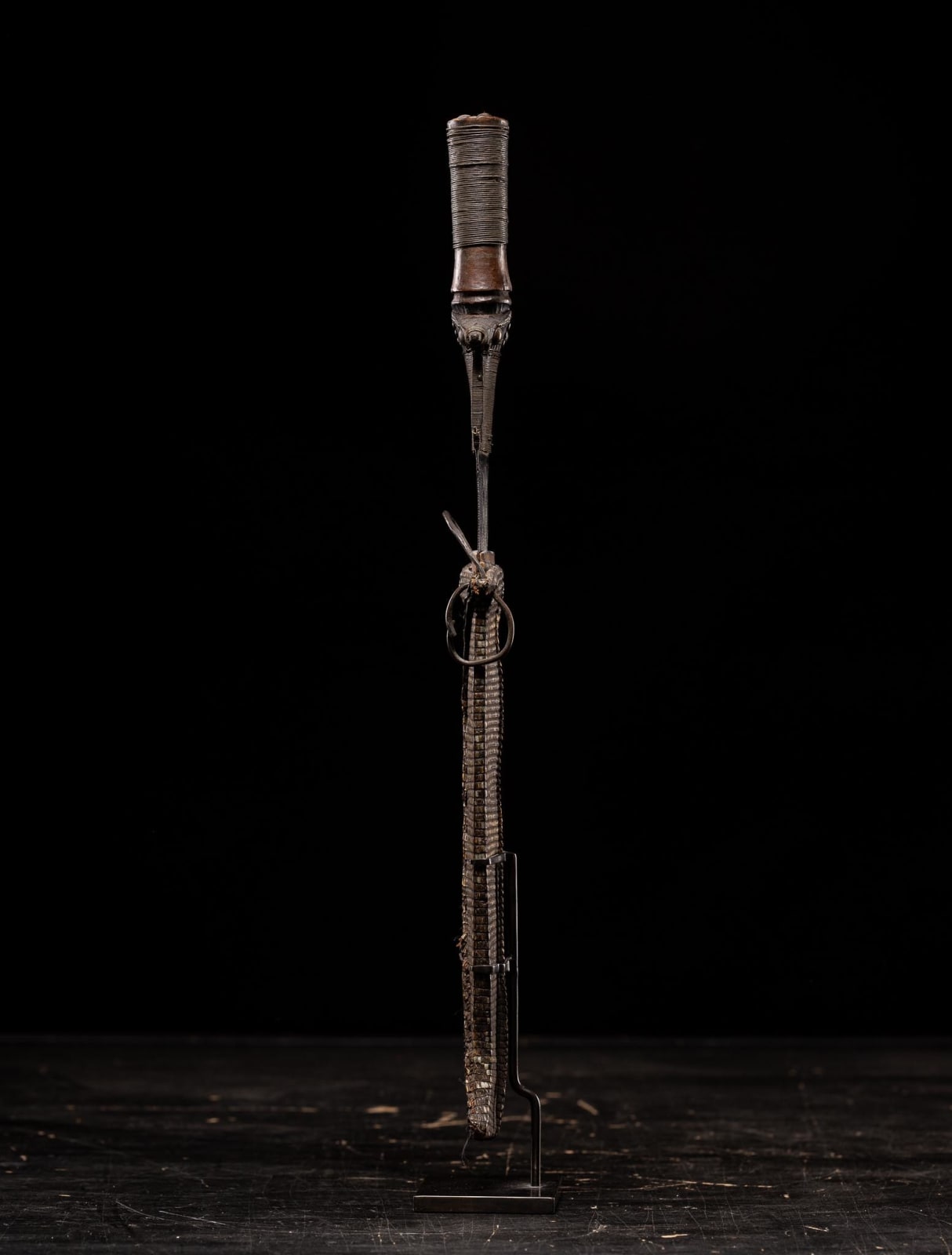 Fang Short Sword with wood and snakeskin Sheath, Gabon, 1st half 20th Century