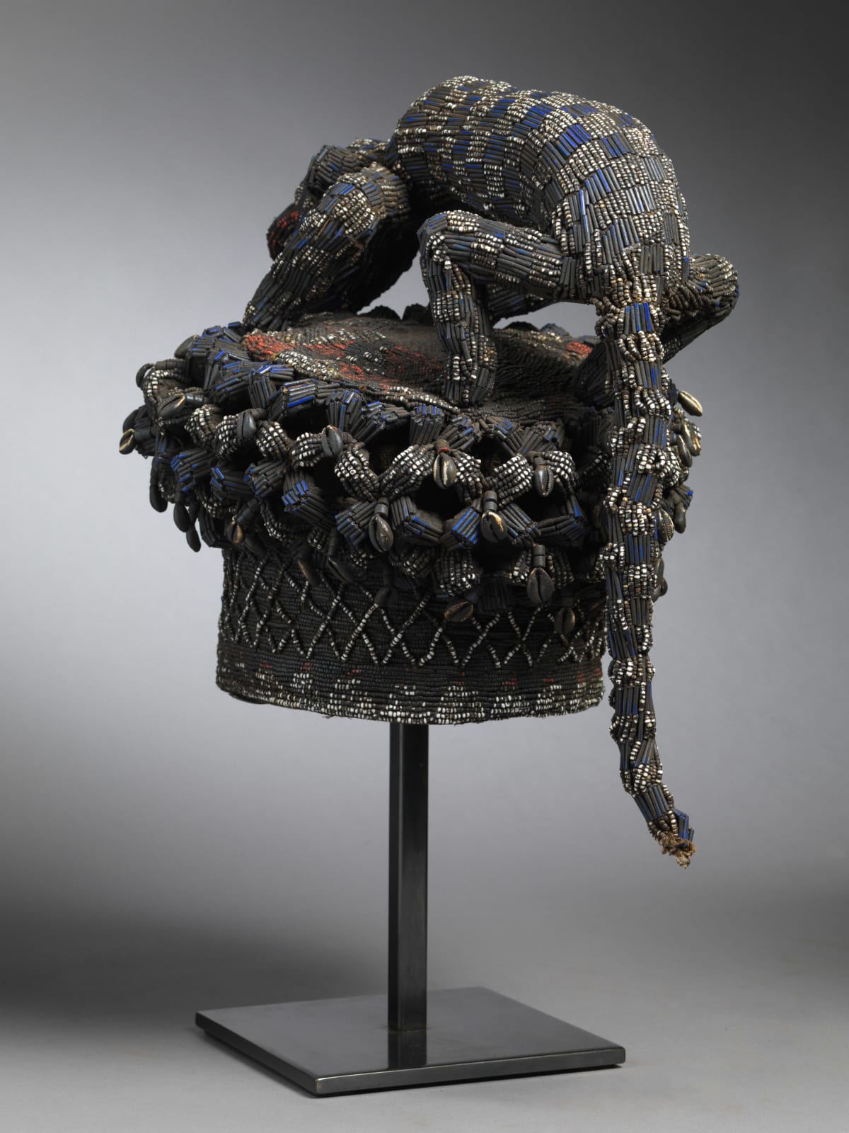 Beaded Royal Headdress,Bamileke People,Cameroon,, first half 20th C