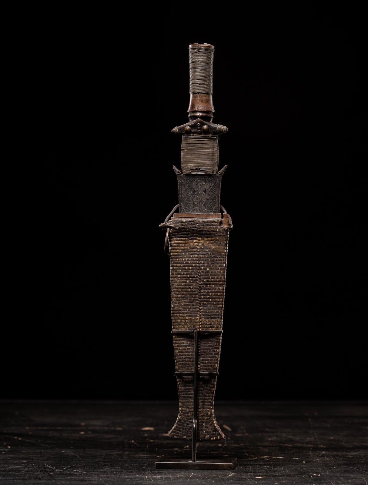 Fang Short Sword with wood and snakeskin Sheath, Gabon, 1st half 20th Century