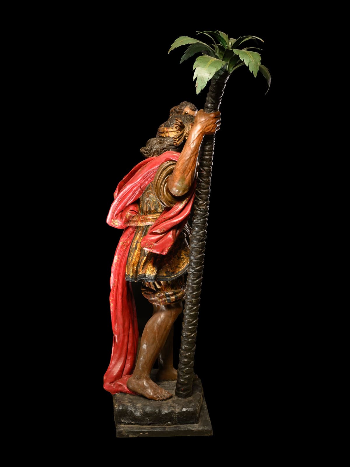 Saint Christopher with the Christ Child, Polychromed wood, immediate artistic circle Juan Martínez Montañés, Spain., late 16th-early 17th C