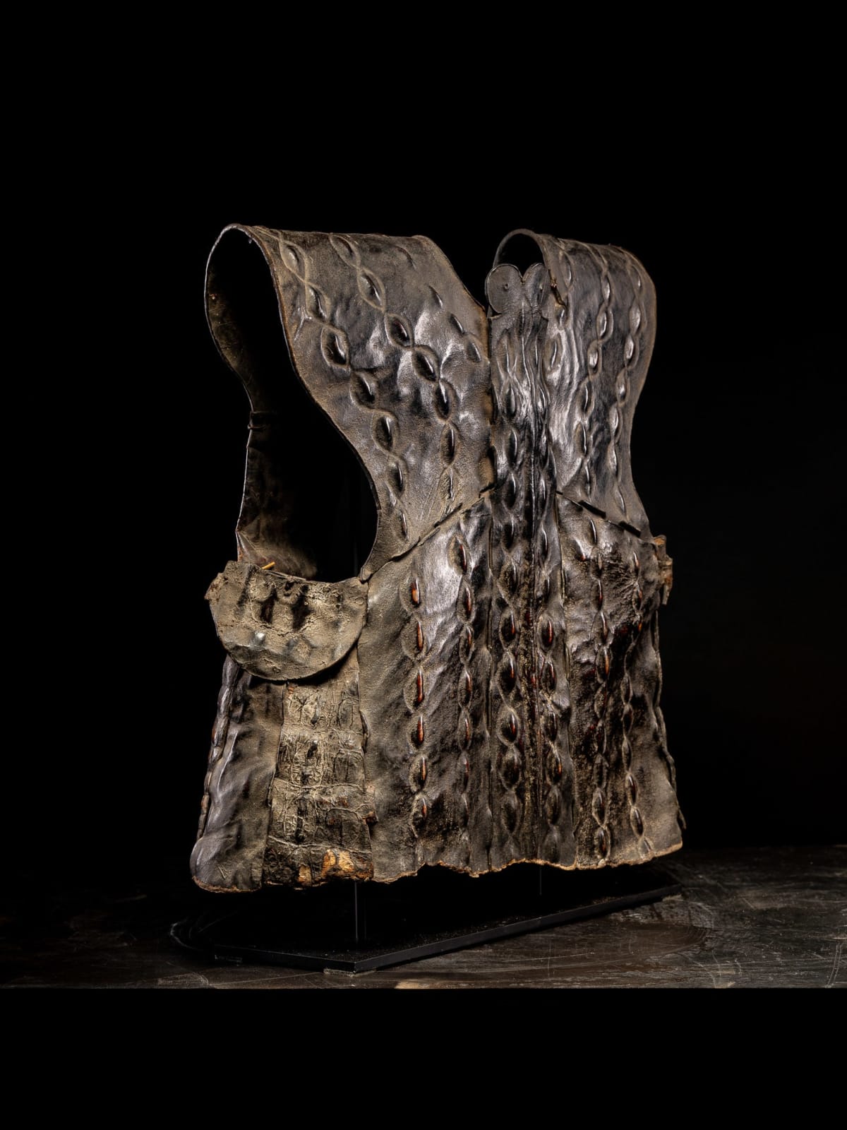 Nias Oroba Leather vest-shaped Cuirass Armor., 19th C