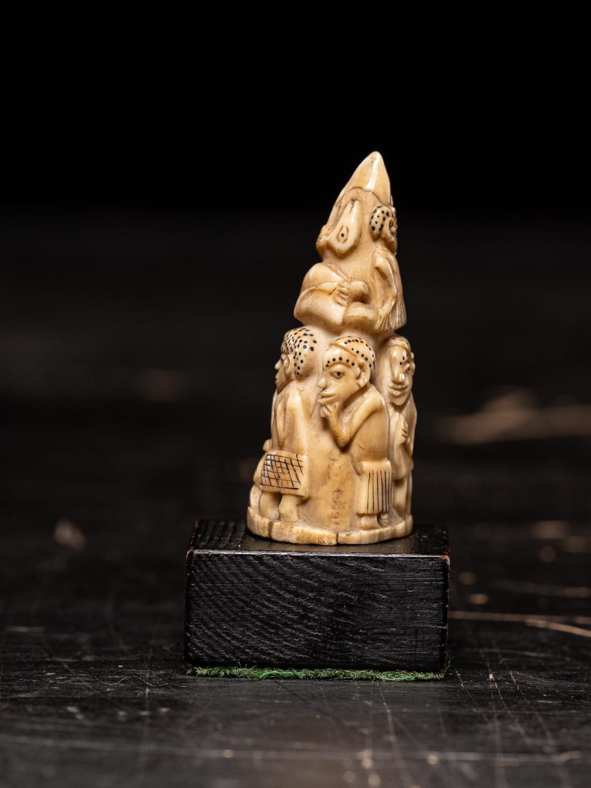 Tusk fragment carved in relief from the Kongo people of the Loango Region, DRC, 19-20th Century