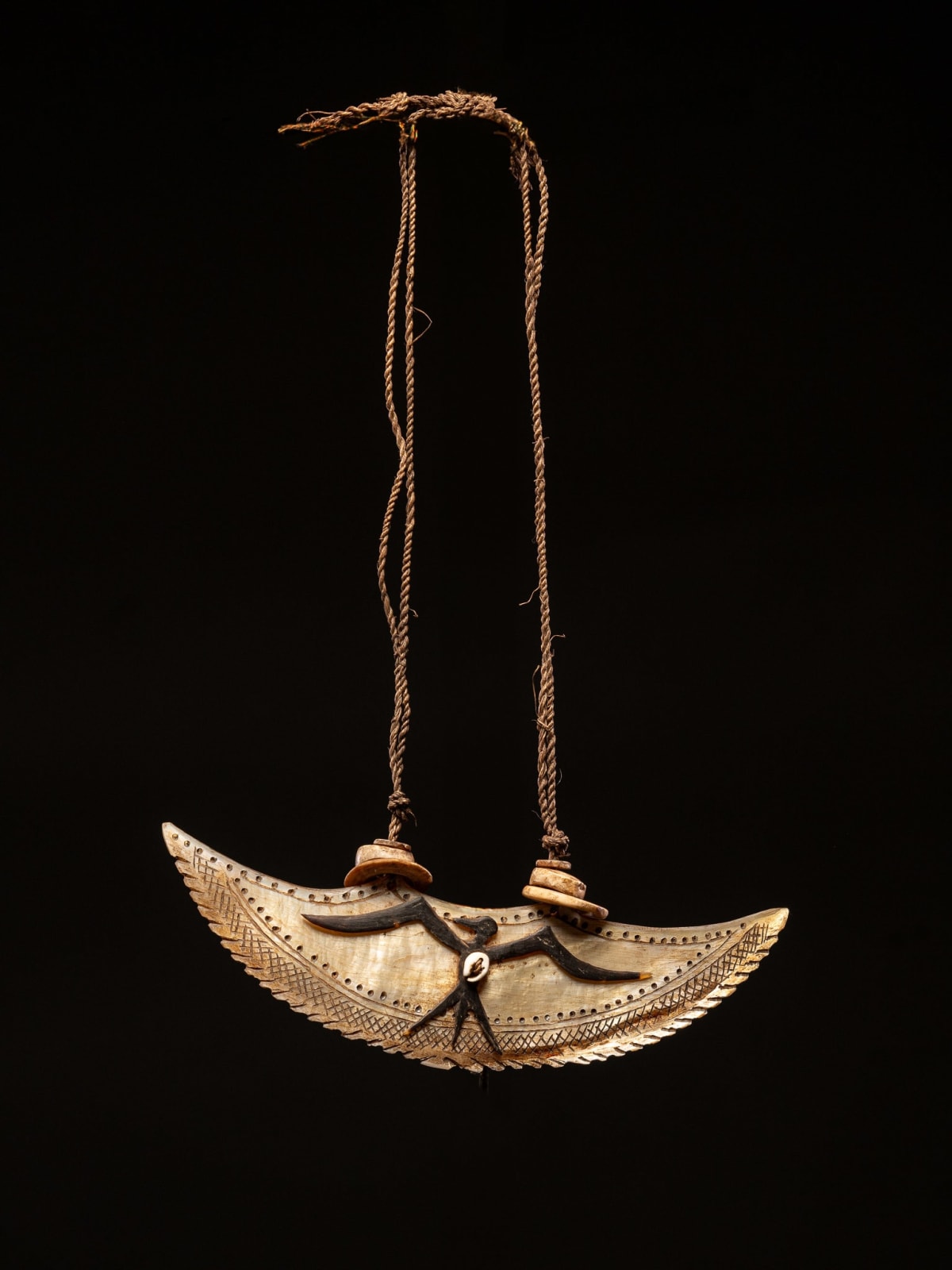 Solomon Islands Crescent Pectoral Ornament (Tafi or Dafe), circa 1900, 20th C