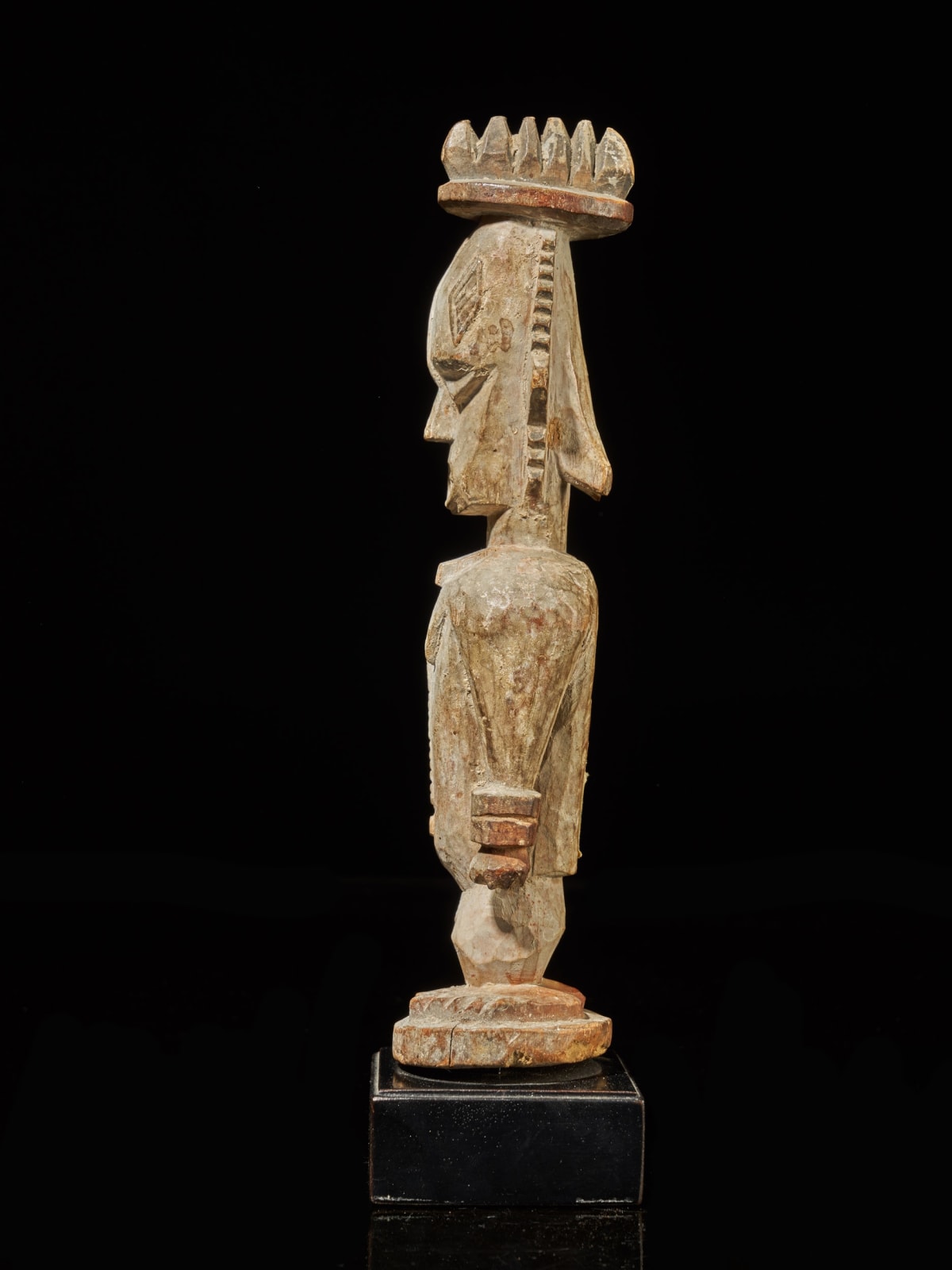 Urhubo People,Nigeria.Family Ancestor Statue with rests of Kaolin., first half 20th C