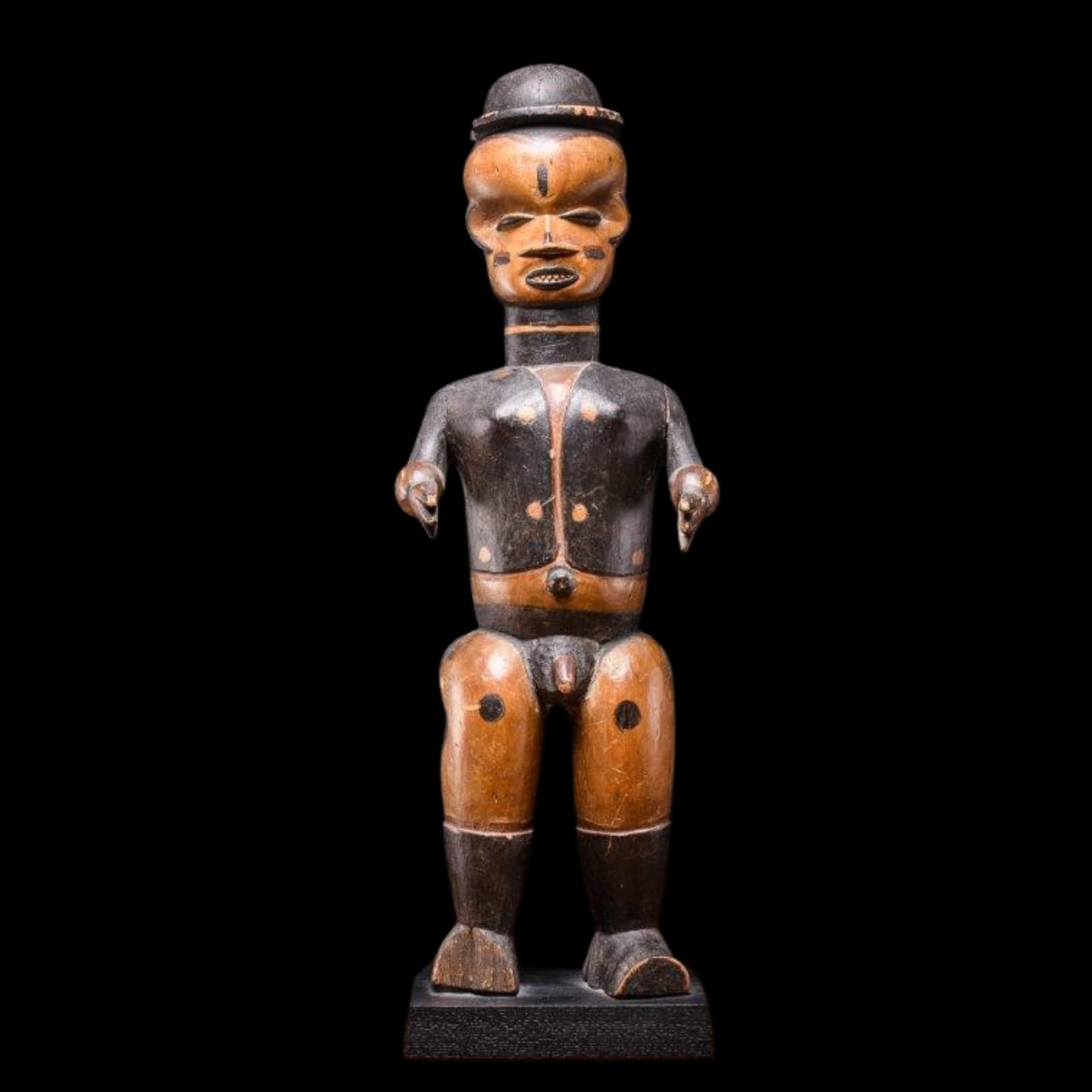 Anthropomorphic Standing Male Janus Figure, Ibibio People, Nigeria, 20th C