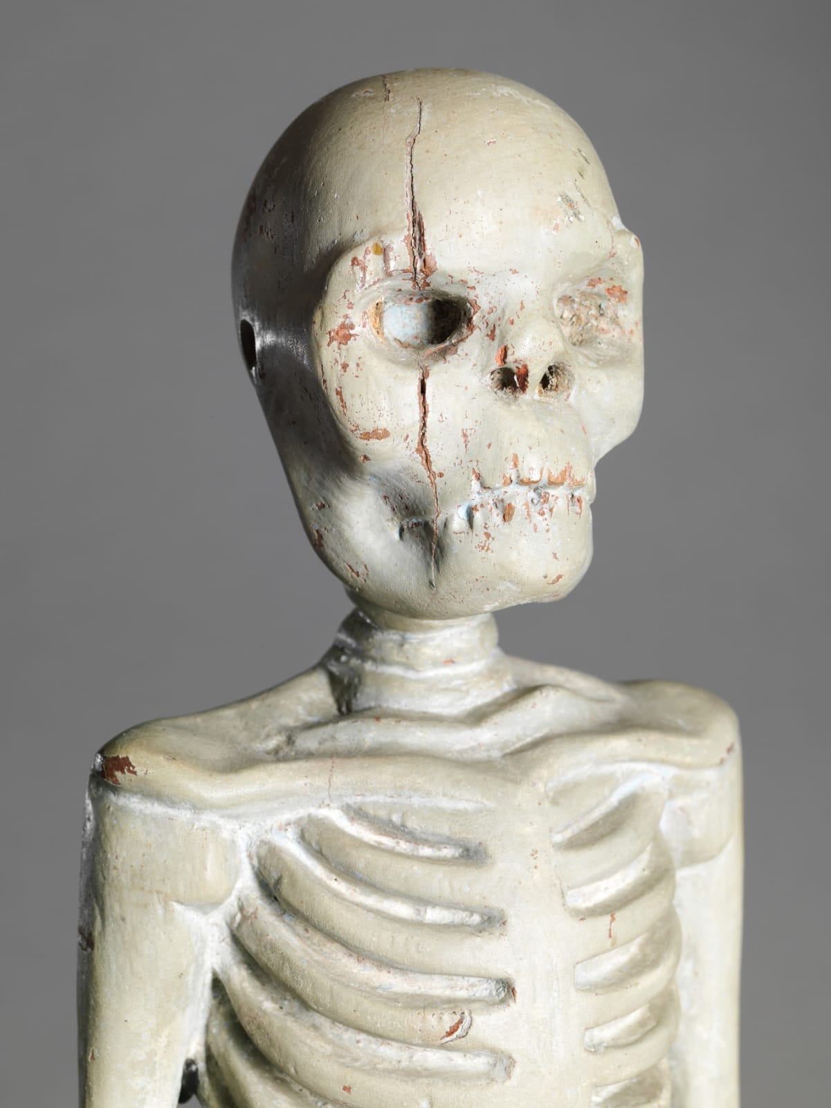 Standing Human Skeleton in Wood, South East Asia, early 20th Century, 1st half 20th Century