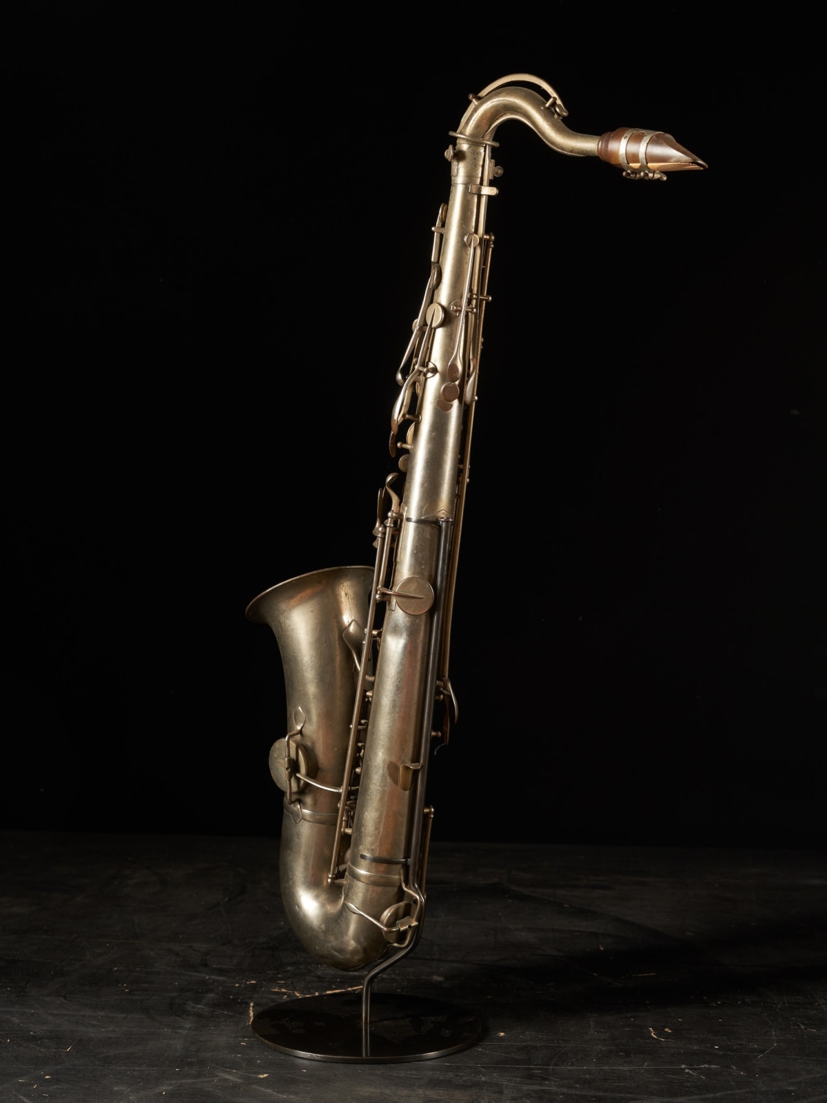 Early 20th C decorative set of a Bombardon and two Saxophones by F.Cauwelaert-apprentice of Adolphe Sax., 20th C
