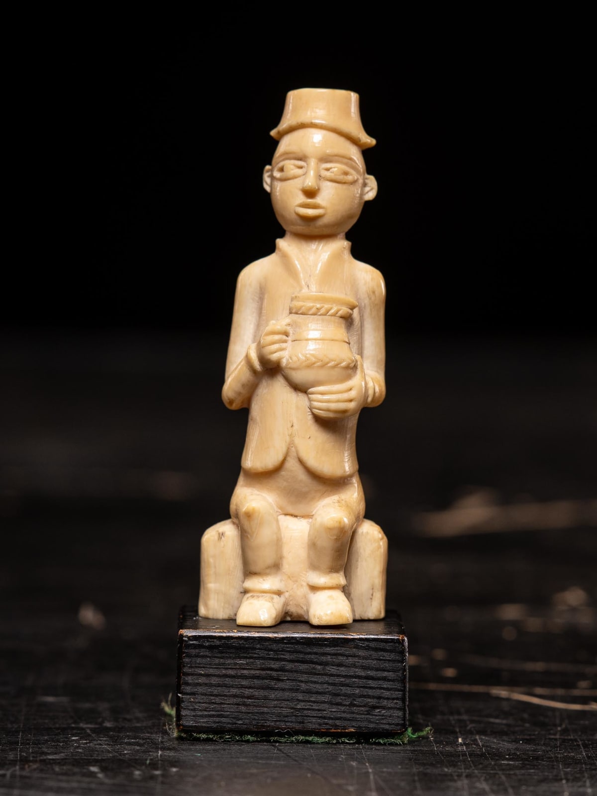 European figure carved by the Kongo people of the Loango Region, DRC, late 19th-early 20th C