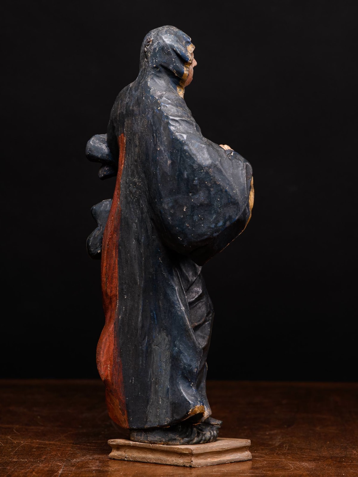 18th C Polychromed statue of Maria Magdalena,German Shool,Fruitwood, 18th C