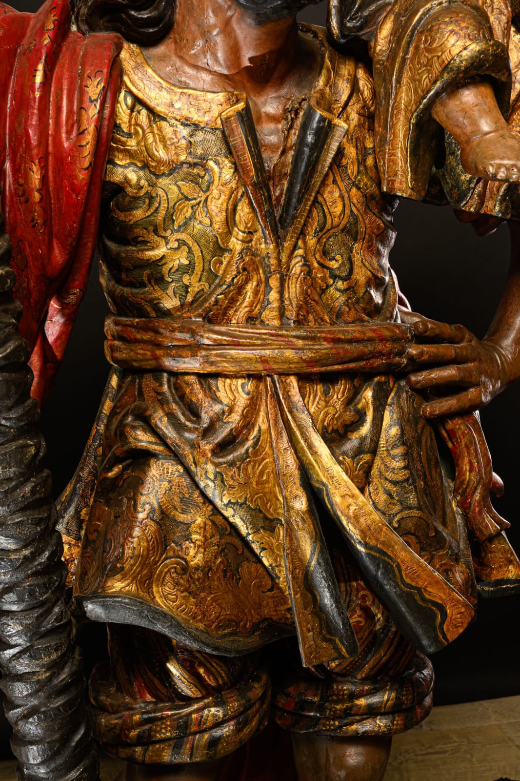 Saint Christopher with the Christ Child, Polychromed wood, immediate artistic circle Juan Martínez Montañés, Spain., late 16th-early 17th C