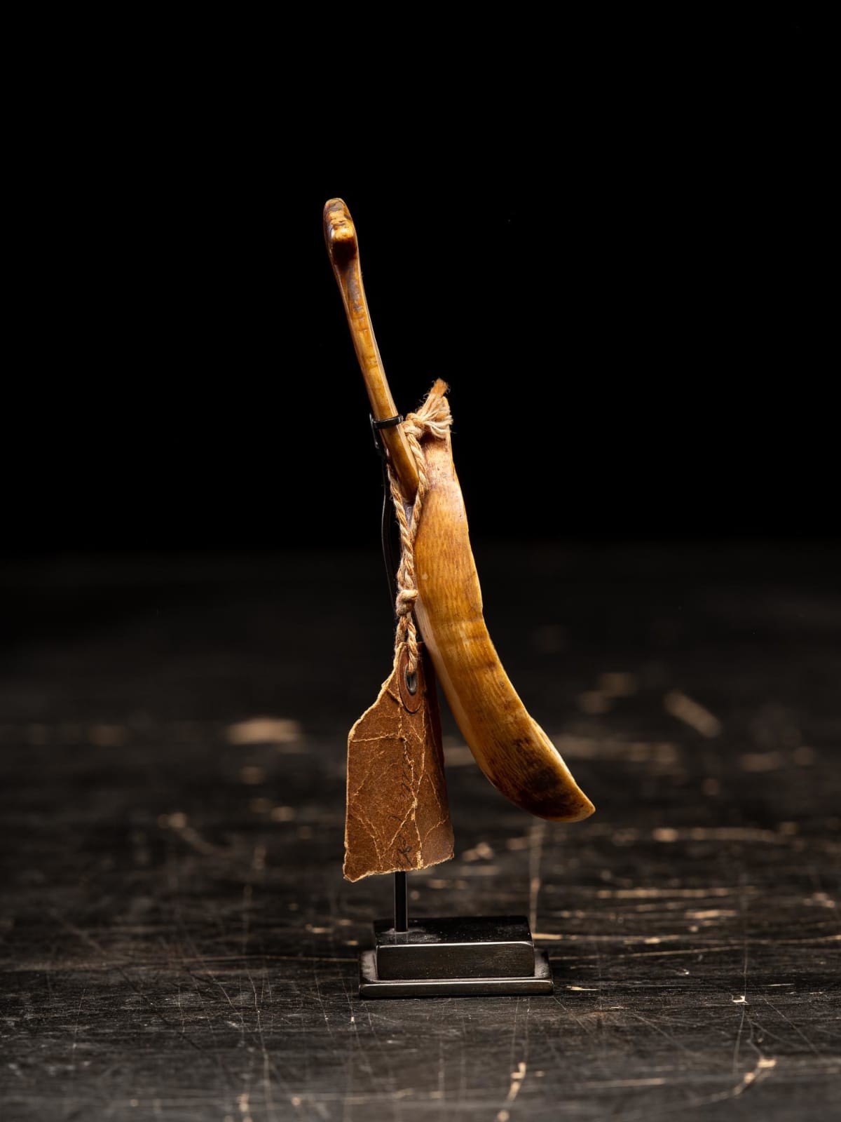 Boa ceremonial ivory Spoon, 1st half 20th C