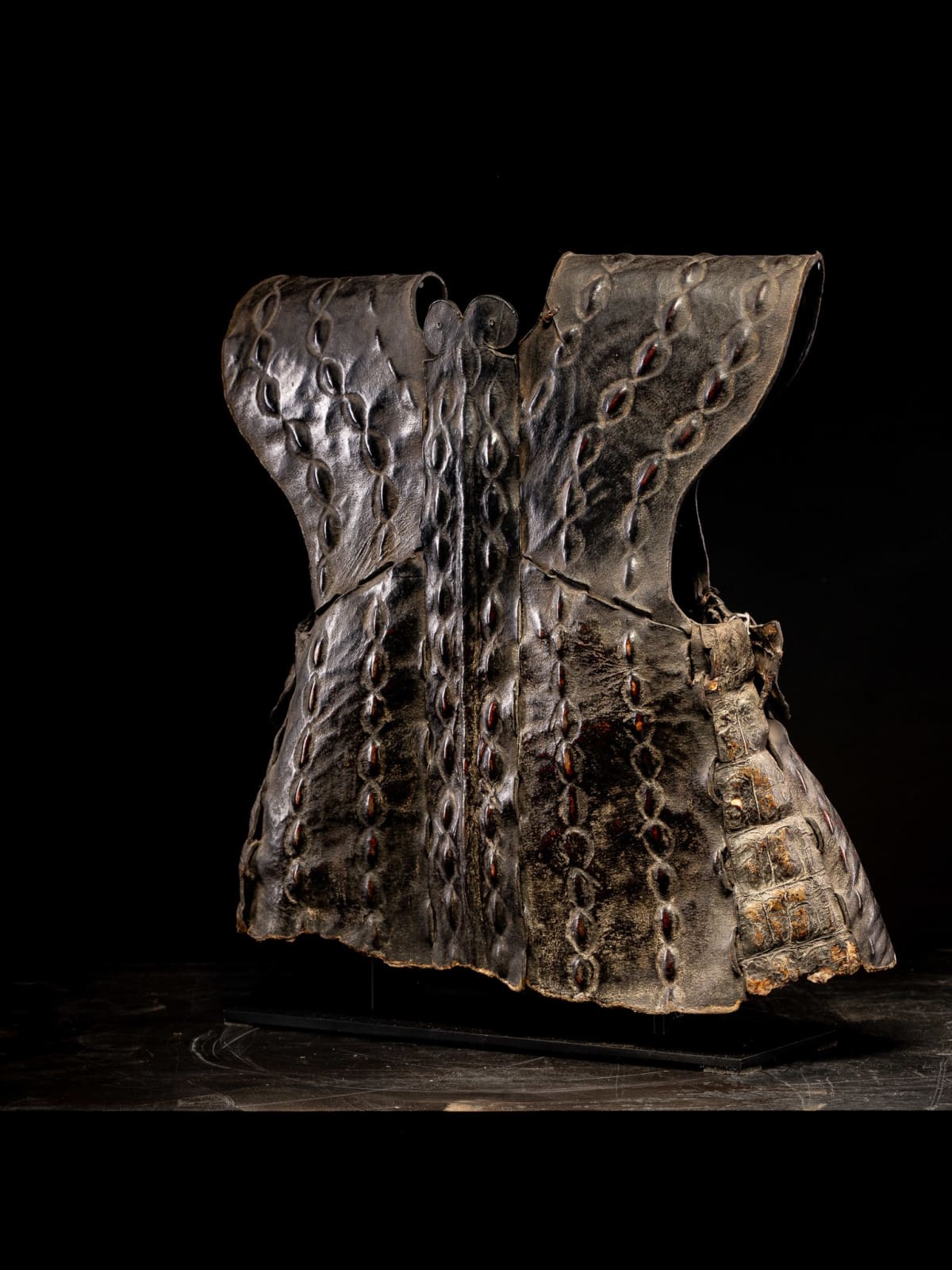 Nias Oroba Leather vest-shaped Cuirass Armor., 19th C
