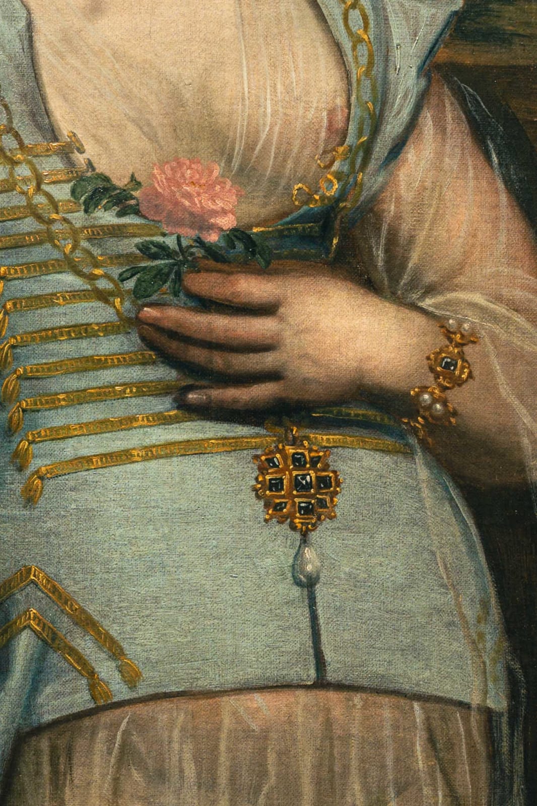 17th C portrait of an Ottoman Elite Woman, Venetian School., 17th C