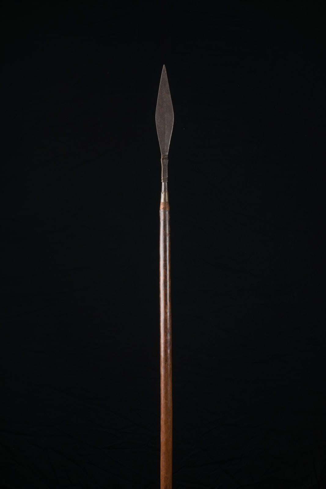 Ceremonial Spear with sculptured Figure at the base, Chokwe People, DRC, 1st half 20th C