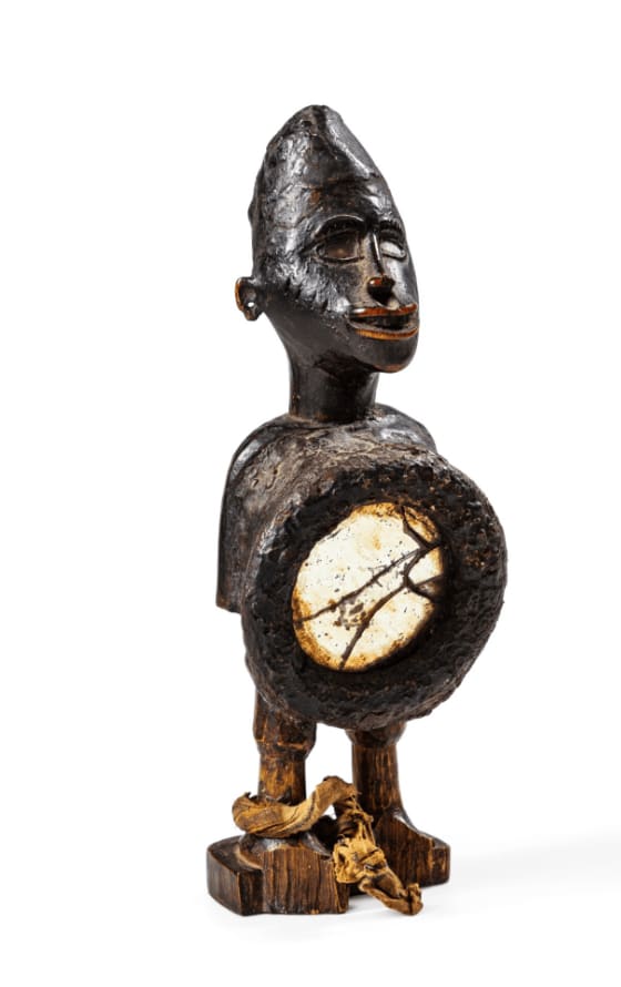 Yombe (DRC) Mirror Fetish exhibited at Anvers,Stadsfeestzaal,Tentoonstelling van Kongo-kunst,24/12/1937, 1st half 19th Century