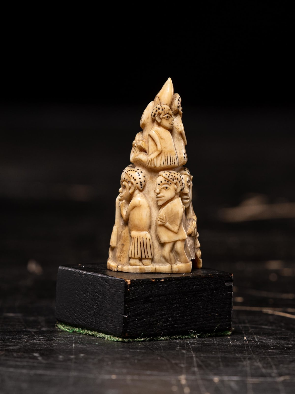 Tusk fragment carved in relief from the Kongo people of the Loango Region, DRC, 19-20th Century