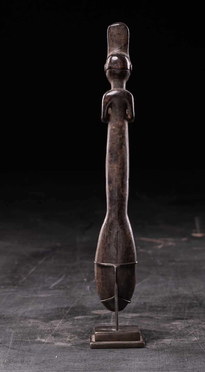 Dondo Ceremonial Spoon- sculptured Head finial, DRC., 1st half 20th Century