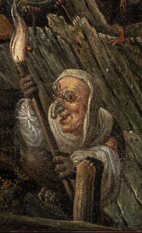 17th C representation of the Roof of Folly: An Allegory of the Fall, German School., 17th C
