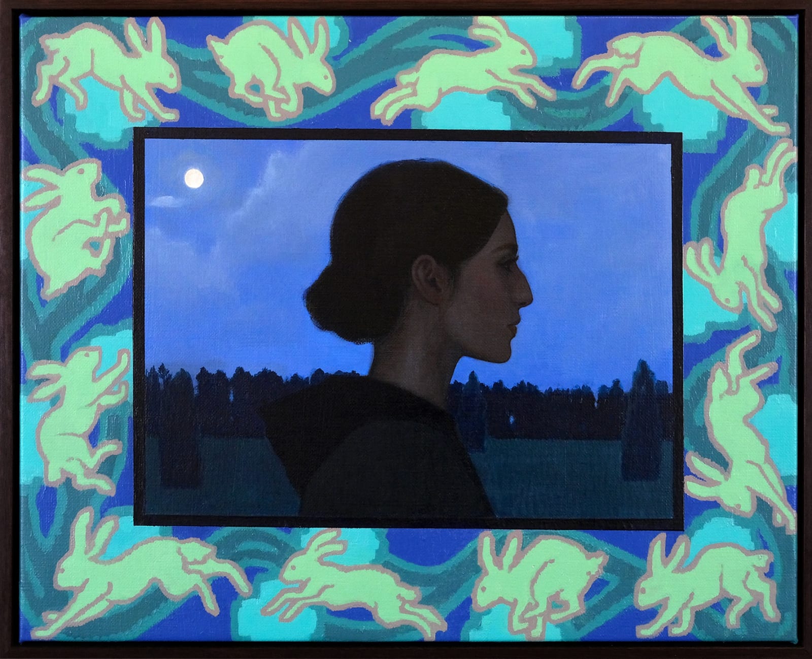 painting of a woman's profile by BEZT