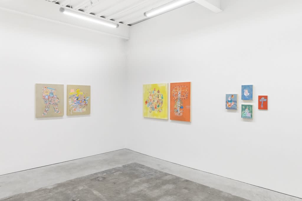 Install image of the exhibition Music Island by artist duo KeFe.