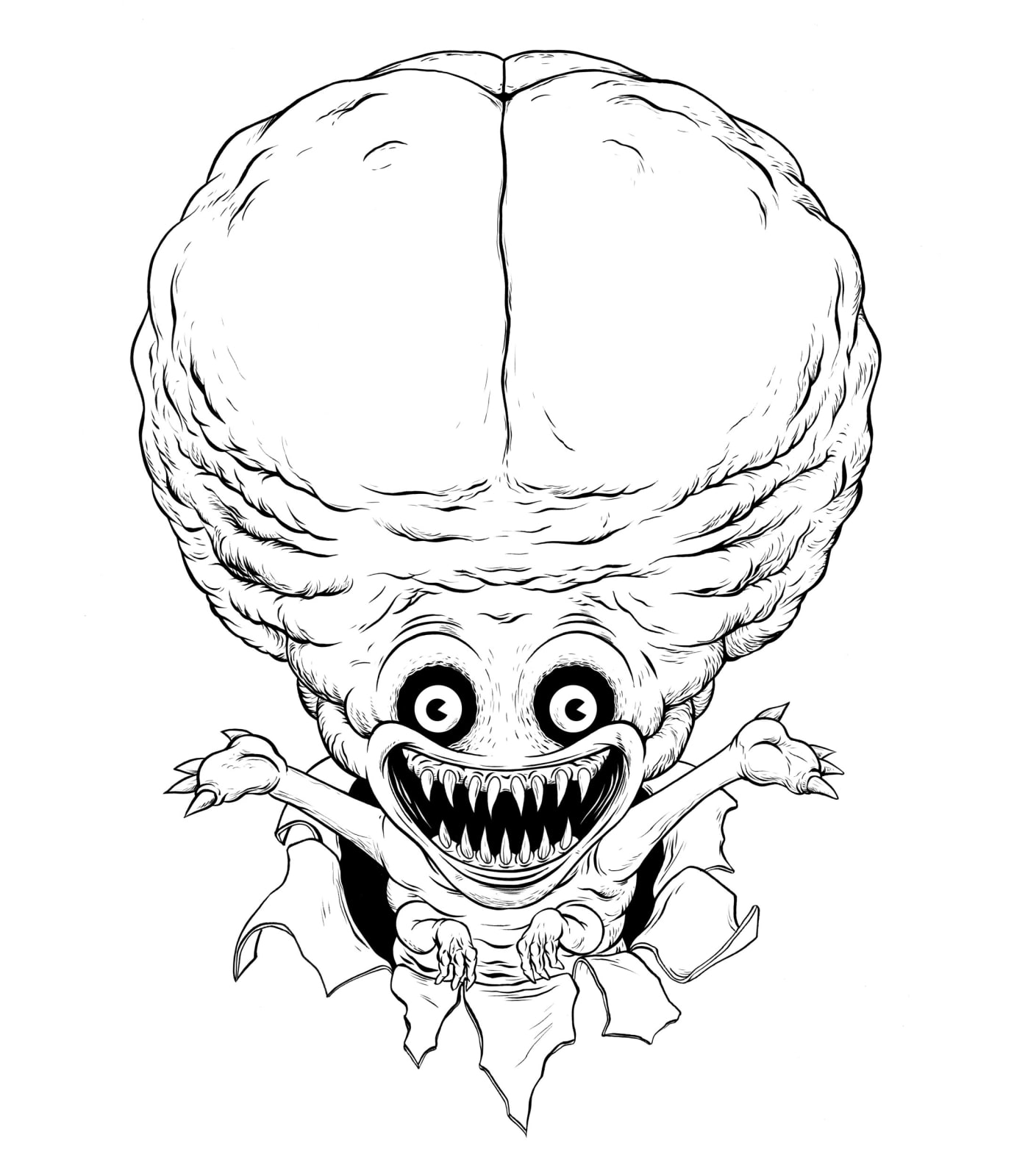 Drawing of Buster Bright by Alex Pardee