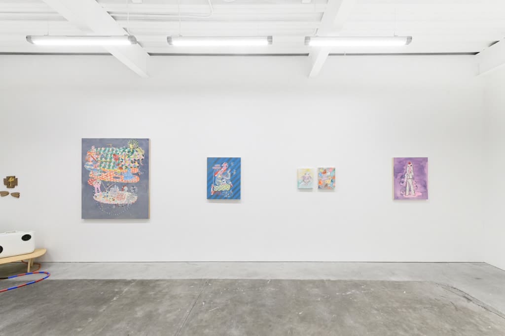 Install image of the exhibition Music Island by artist duo KeFe.