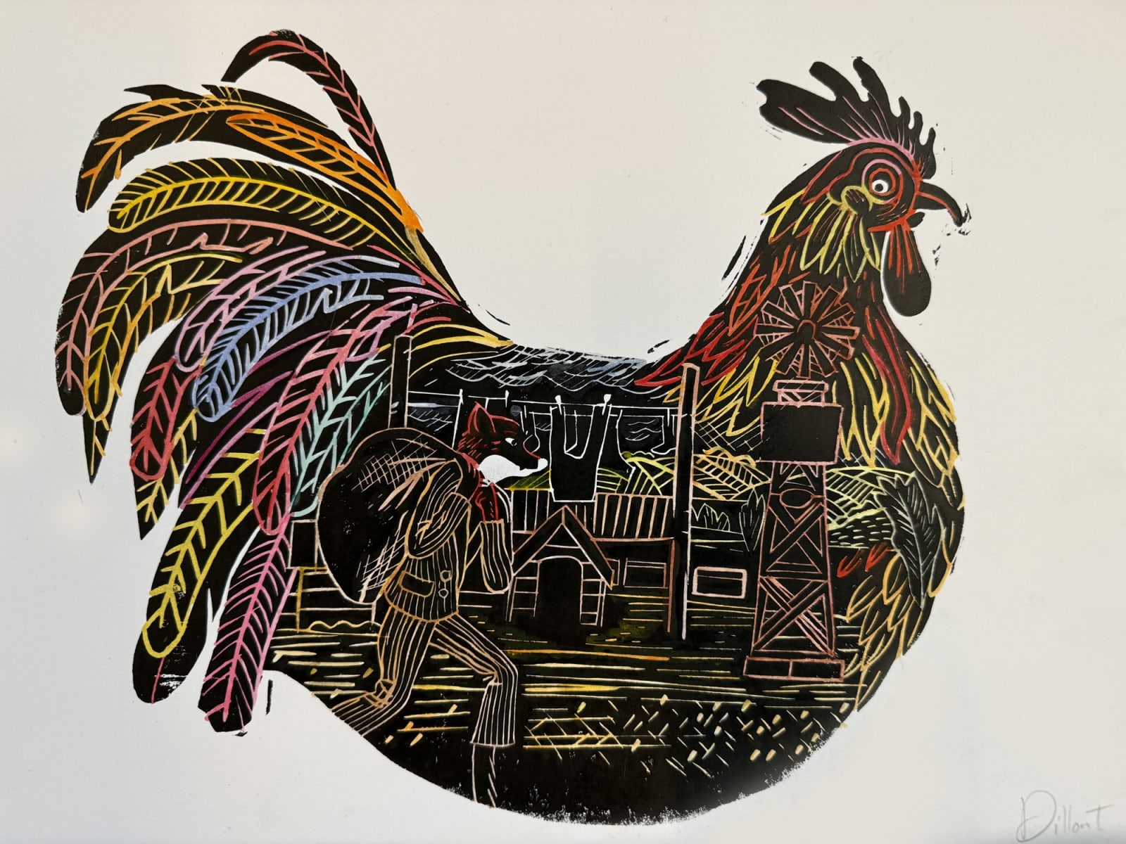 woodcut by Raid71 and Dillion Thornley inspired by