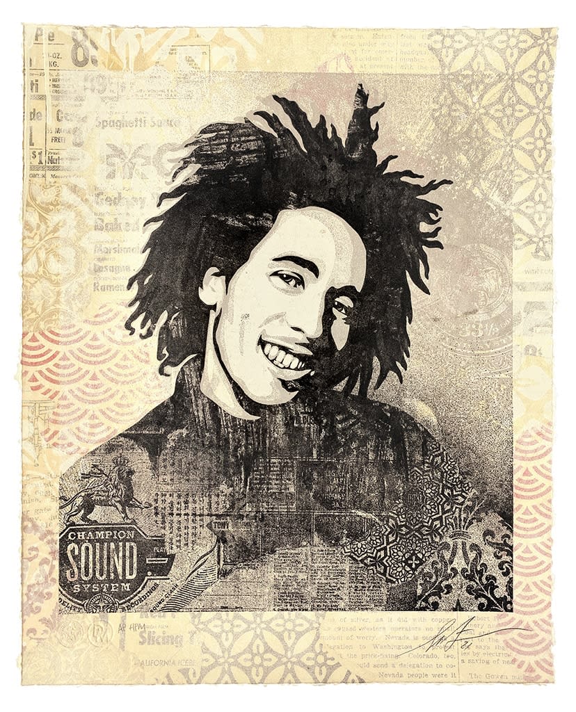 black and white image of bob marley