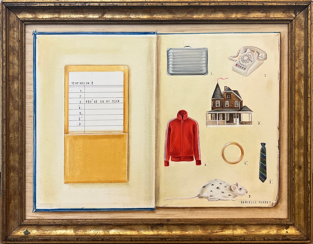 painting of a book by Danielle Murray inspired by Wes Anderson