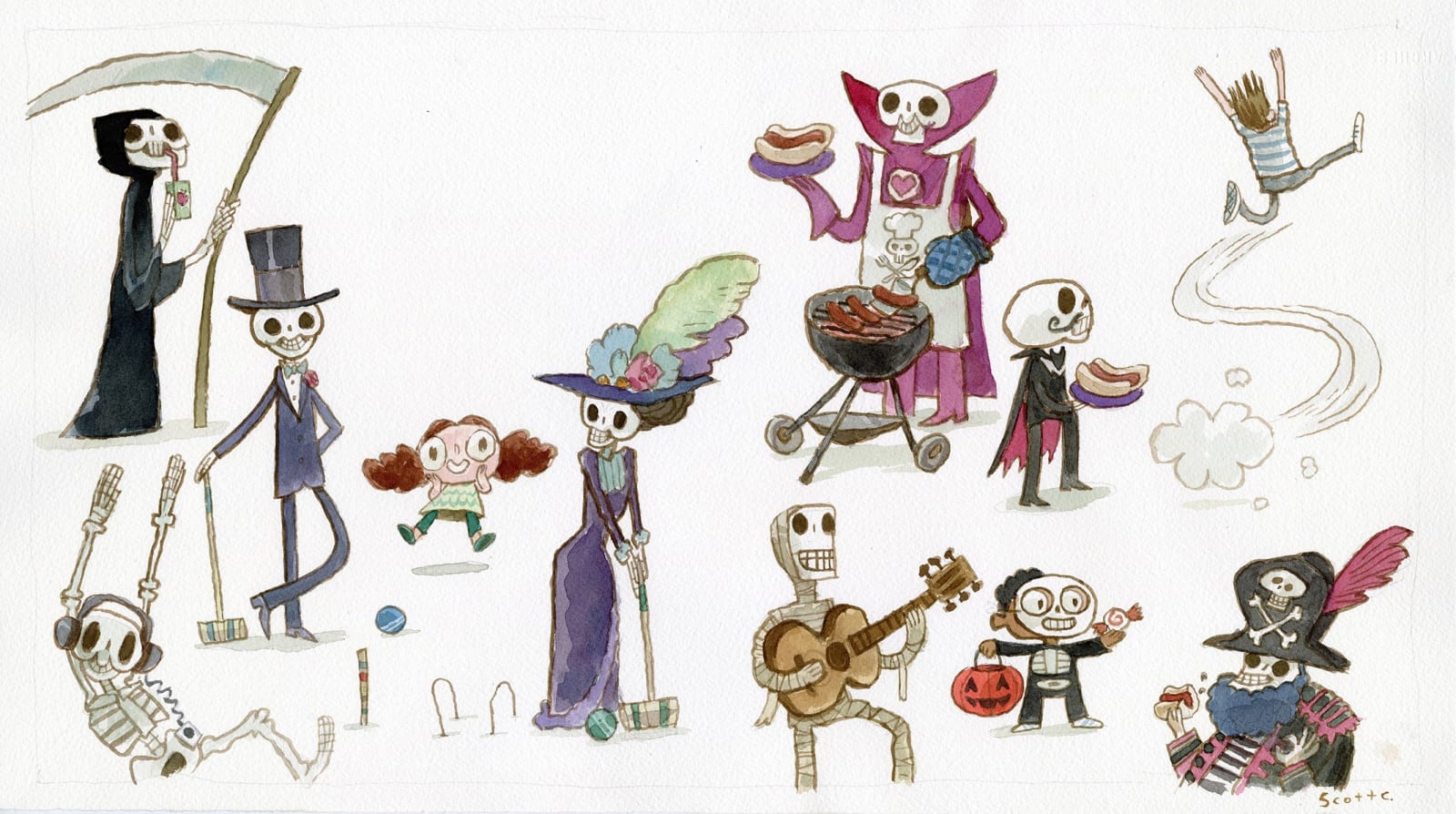 characters from the book Skulls!