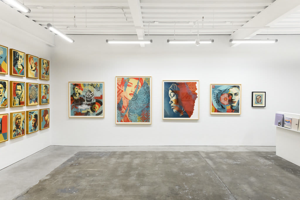 Installation view of Shepard Fairey's solo exhibition
