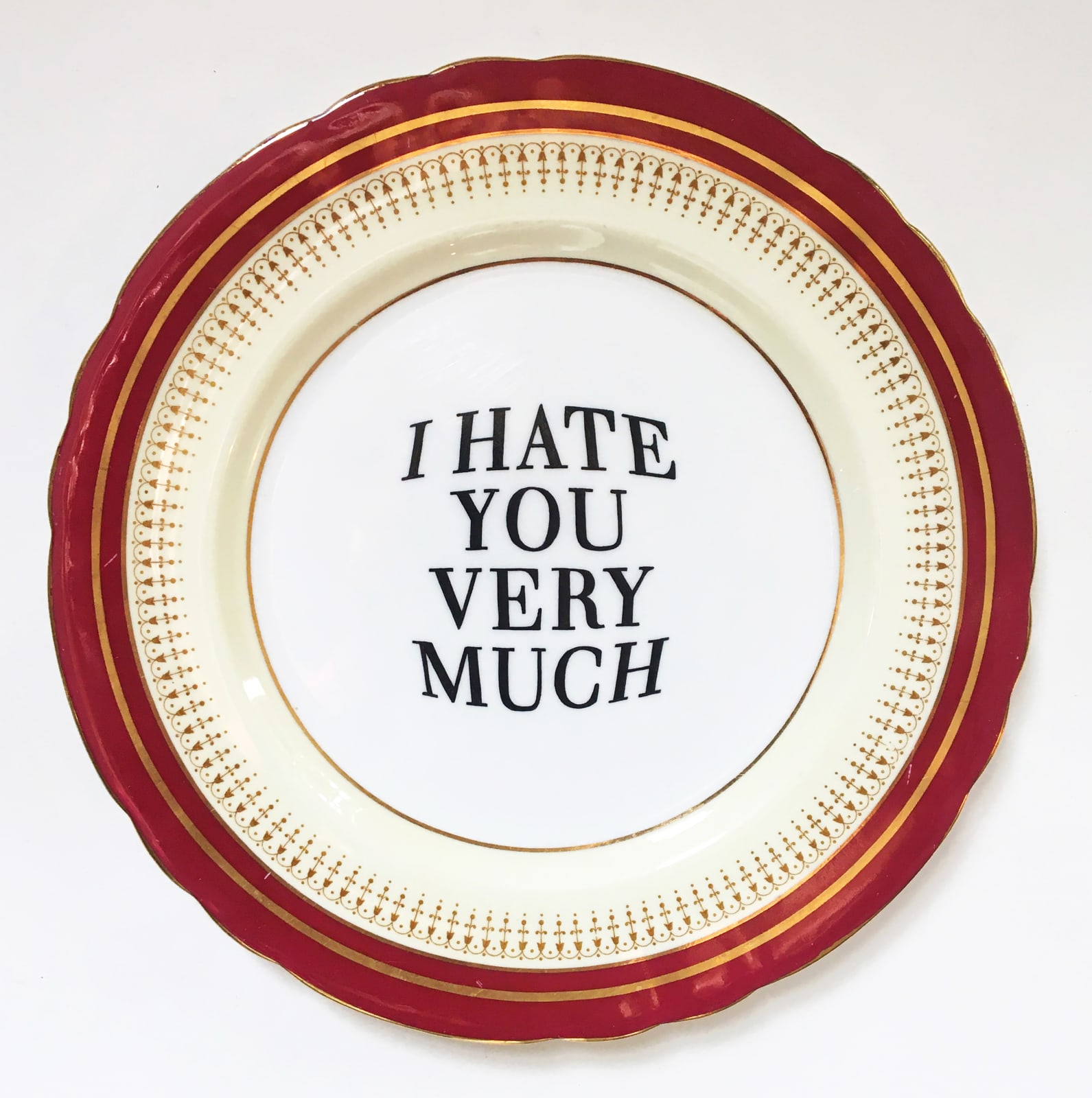Vintage plate with the words