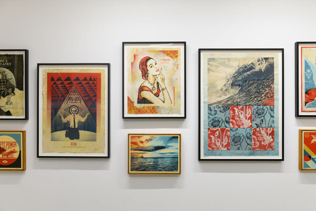 Installation view of Shepard Fairey's solo exhibition