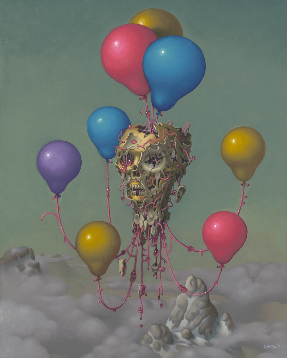 Painting by Charlie Immer for